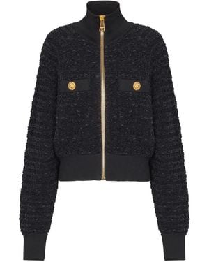 Balmain Tweed Bomberjack - Zwart
