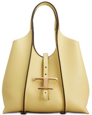 Tod's Mini Leather Tote Bag - Natural