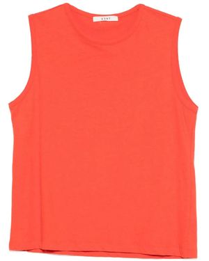 6397 Round-Neck Sleeveless Top - Red