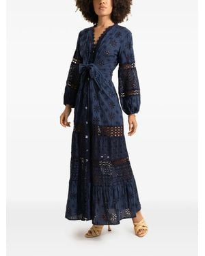 Temptation Positano Noce Floral-Print Maxi Dress - Blue