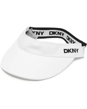 DKNY Logo Tennis Visor - White