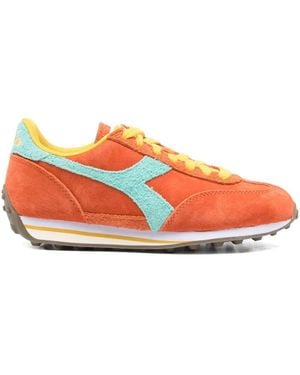 Diadora Rally Suede Panelled Sneakers - Orange