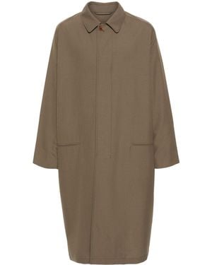 Lemaire Einreihiger Raglan Mantel - Natur