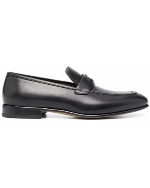 Ferragamo Madison Leather Penny Loafers - Grey