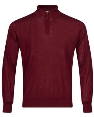 Kangra Long-Sleeve Polo Shirt - Red