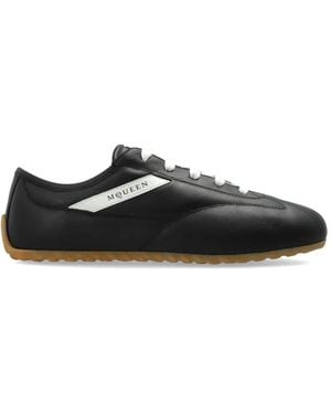 McQueen Boxe Low-Top Leather Trainers - Black