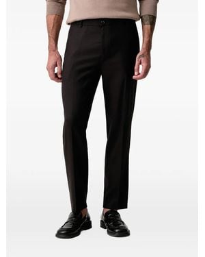 Joop! Pressed-Crease Straight-Leg Trousers - Black