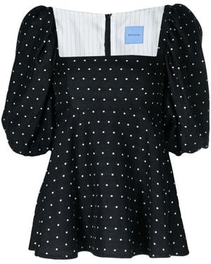 Macgraw Blouse Met Stippen - Zwart