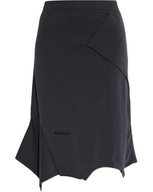 Vetements Midirock mit asymmetrischem Saum - Schwarz