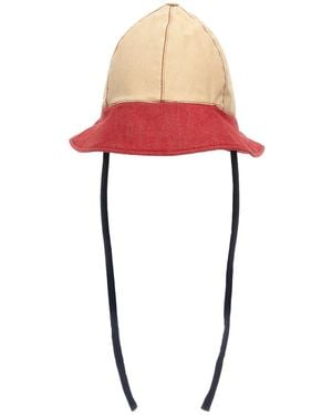 Sunnei Denim Bucket Hat - Red