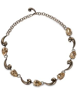 Etro Crystal-Embellished Necklace - Metallic