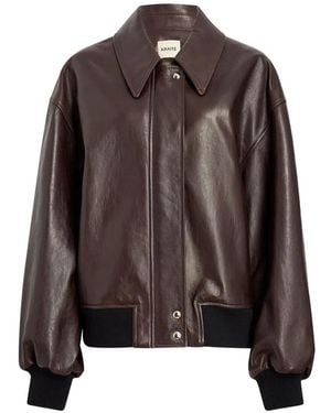 KHAITE Shelman Leather Jacket - Black