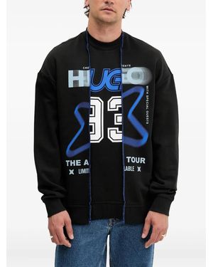 HUGO Graphic-Print Sweatshirt - Black