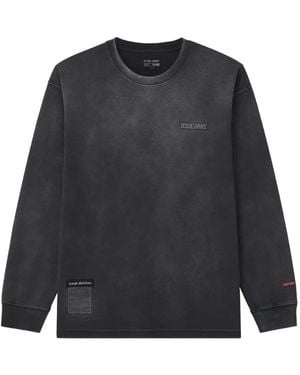 Izzue Faded-Effect Logo-Patch T-Shirt - Blue