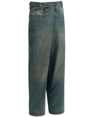 Maison Margiela Wrap-Front Faded Jeans - Green