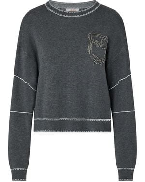 Liu Jo Sweater With Stitching - Gray