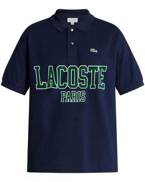 Lacoste Logo-Appliqué Polo Shirt - Blue
