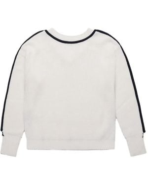 Patrizia Pepe Contrast-Trim Zip-Detail Sweatshirt - Grey