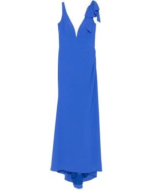 Nicole Miller Bow-Embellished Dress - Blue