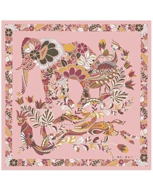 Longchamp Forêt Silk Scarf - Pink