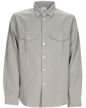 Paul Smith Flap-Pocket Long-Sleeve Shirt - Grey