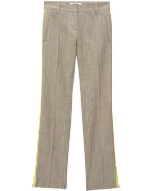 MSGM Side-Zip Straight Pants - Natural