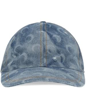Marine Serre Moon Denim Baseball Cap - Blue