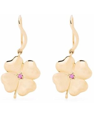 Aurelie Bidermann Orecchini Clover - Metallizzato