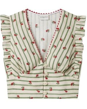 Claudie Pierlot Oberteil Mit Print - Weiß