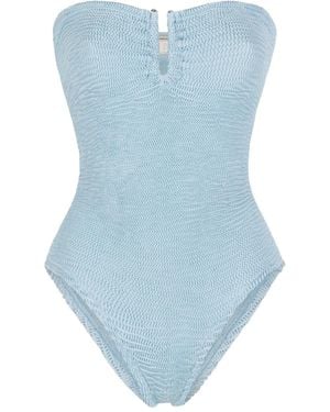 Paramidonna Frida Textured Swimsuit - Blue