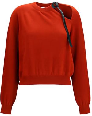 Ferragamo Strap-Detail Sweater - Red
