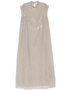 Panicale Sequin-Embellished Maxi Dress - White