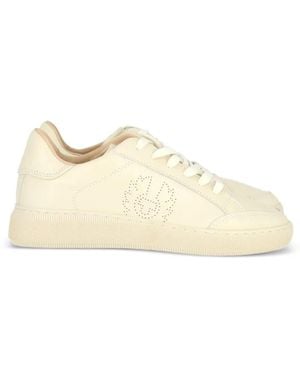 Belstaff Perforated-Logo Trainers - Natural