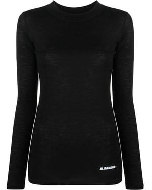 Jil Sander Shirt With Logo - Black