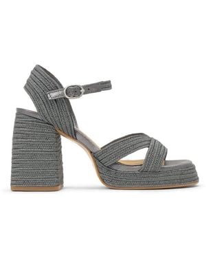 Castañer Vale Braided Platform Sandals - White