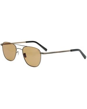 Eyevan Inc. Double-Bridge Rectangle-Frame Sunglasses - Metallic