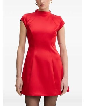 Bardot Delphi Hourglass High Neck A-Line Dress - Red