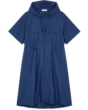 Studio Tomboy X Hooded Short-Sleeve Mini Dress - Blue
