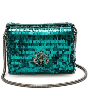 Isla Borsa A Tracolla Georgia Mini Con Paillettes - Verde