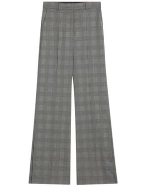 Sportmax Pantalon Court À Carreaux - Gris