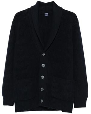 Fedeli Cardigan Con Scollo A Scialle - Blu