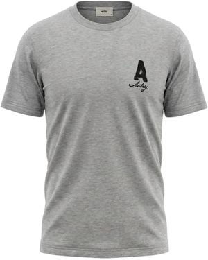 Autry Logo-Print T-Shirt - Grey