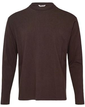 AURALEE Long-Sleeve T-Shirt - Brown