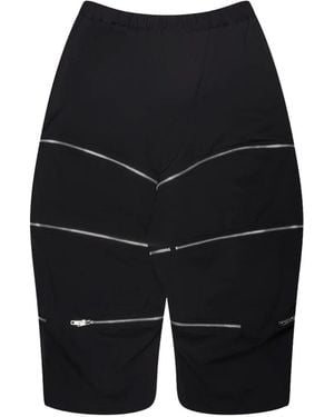 COMME DES GARÇON BLACK Pantaloni A Gamba Ampia Con Zip - Nero