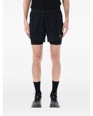 Nike Layered Logo-Print Shorts - Black
