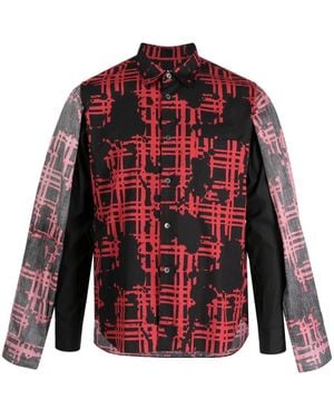 COMME DES GARÇON BLACK Graphic-Print Cotton Shirt - Red