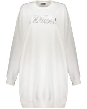 DIESEL Logo-Print Mini Dress - White
