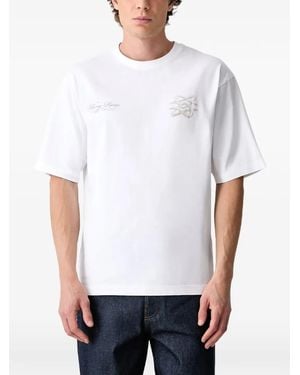 Filling Pieces T-Shirt Boxy Bridge The Gap À Logo Imprimé Et Manches Courtes - White