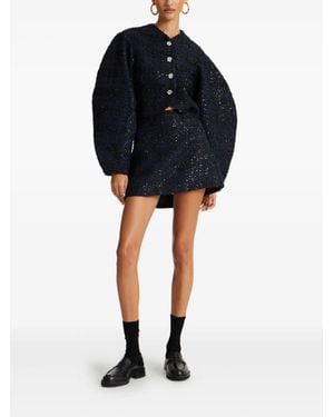 ROTATE BIRGER CHRISTENSEN Sequin-Embellished Mini Skirt - Black