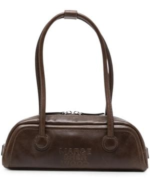 Marge Sherwood Soft Boston Ew Leather Tote Bag - Metallic